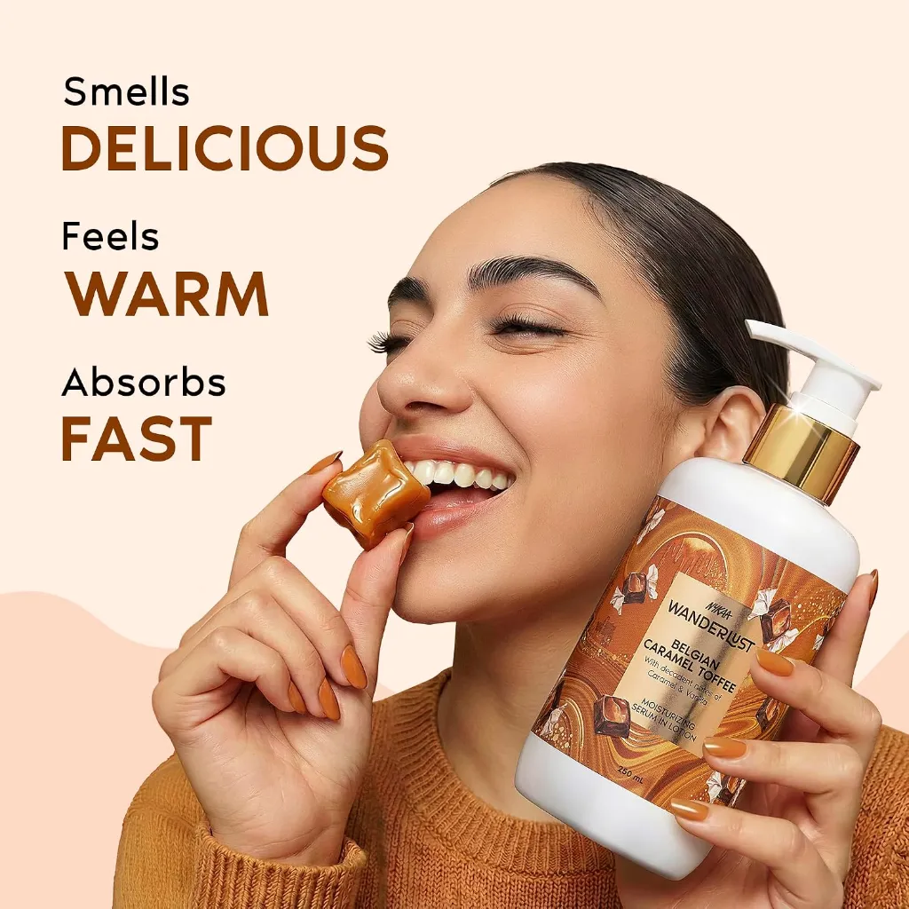 Nykaa Wanderlust Belgian Caramel Toffee Body Lotion3.webp