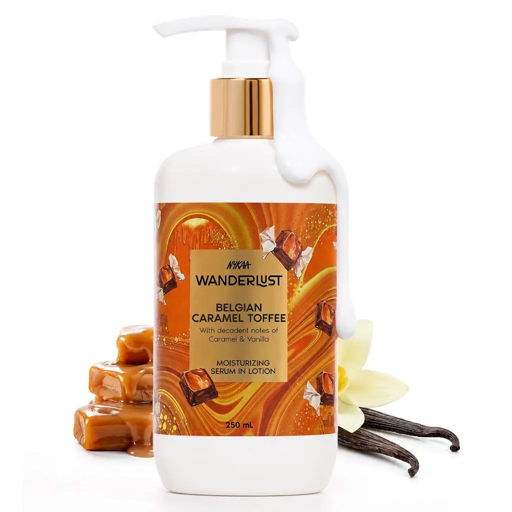 Nykaa Wanderlust Belgian Caramel Toffee Body Lotion.webp