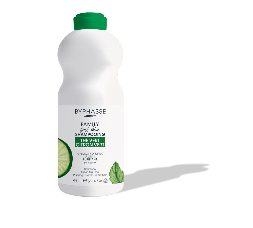 Byphasse Family Fresh Delice Shampoo Green Tea & Lime Normal To Oily Hair 750ml