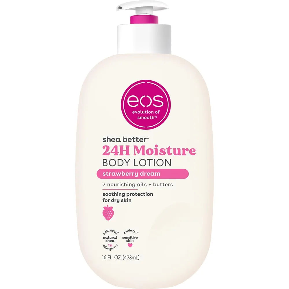 Eos 24hr Moisture Body Lotion 473ml- Strawberry Dream
