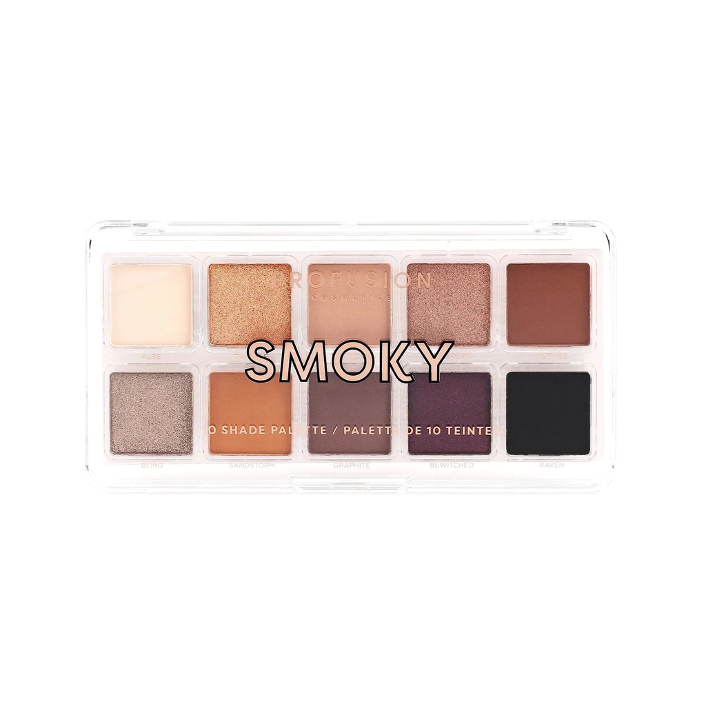 Profusion Cosmetics 10 Shade Palette 15.5g -Smoky