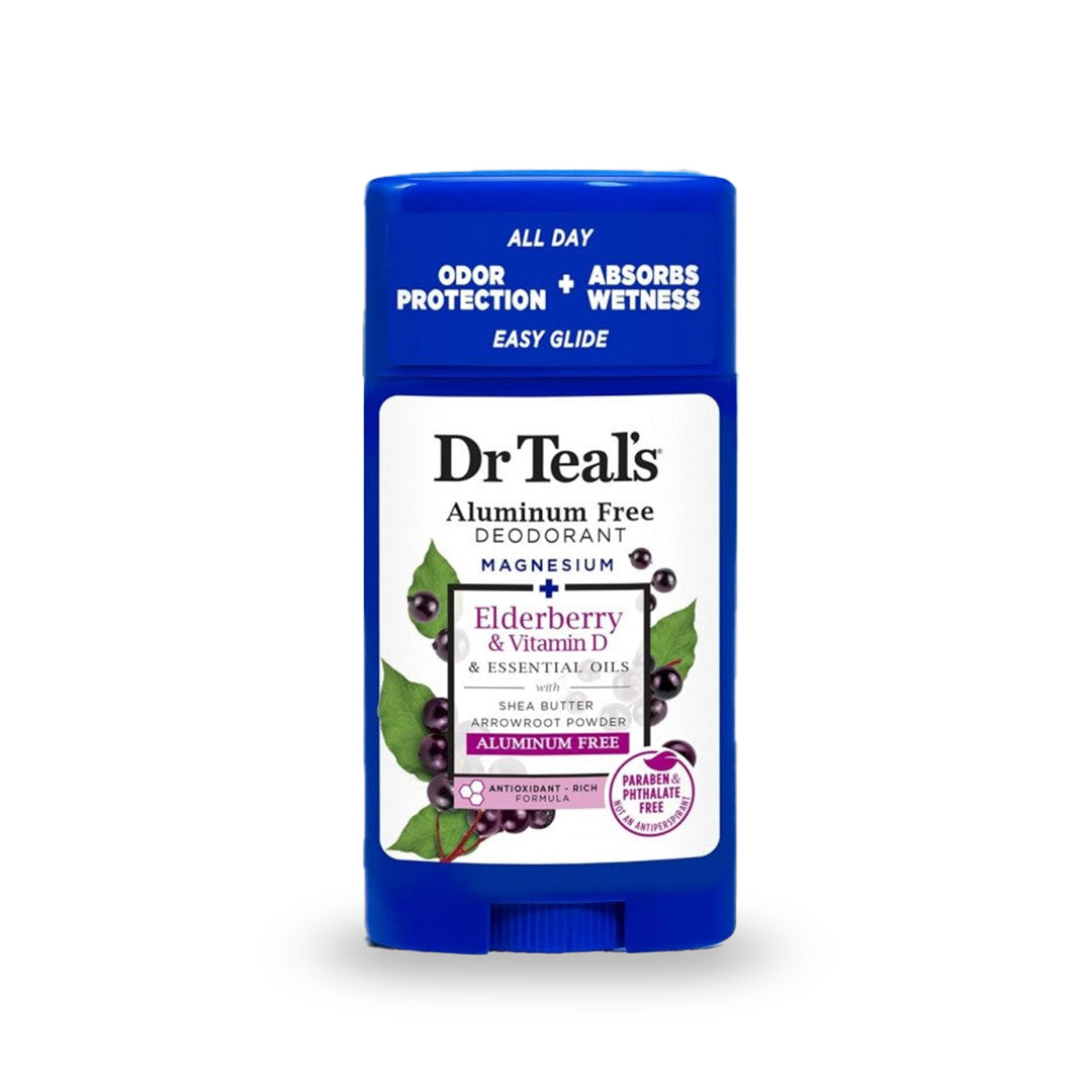 Dr Teals Aluminum Free Deodorant Elderberry & Vitamin D 75g